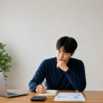 집에서 ISA와 연말정산 서류를 보며 ISA 세액공제와 절세 혜택을 고민하는 직장인 모습