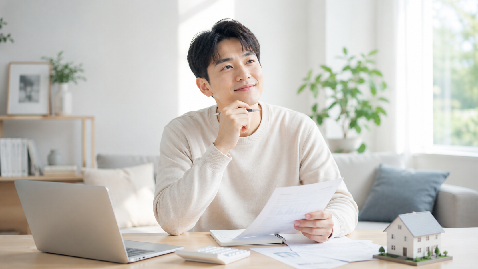 내 집 마련 예산을 계산하면서 행복해 하는 사람